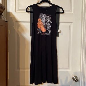 Custom Made Sleeveless T-shirt Bling Dress
